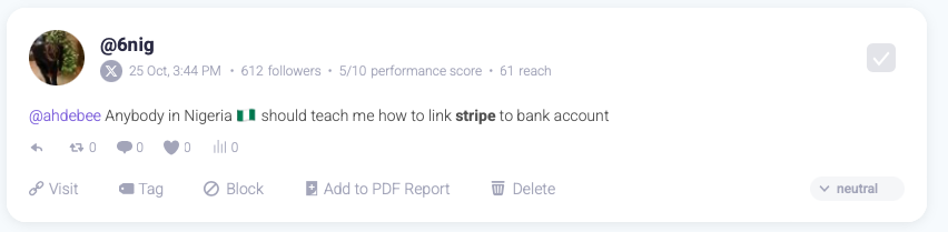 Mentions Feed on Brandmentions